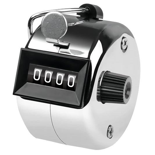 GLUN® Tally Counter, 4-Digit Metal Hand Finger Counter